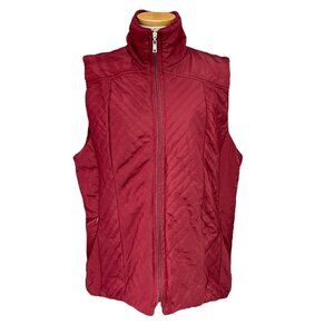 Fresh Puffer Vest NWT Full Zip Fleece Lining Red Size X Large XL